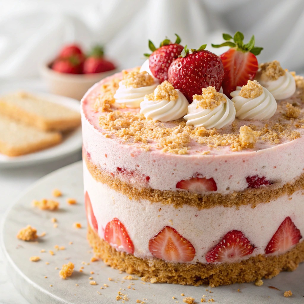 Strawberry Crunch Cake