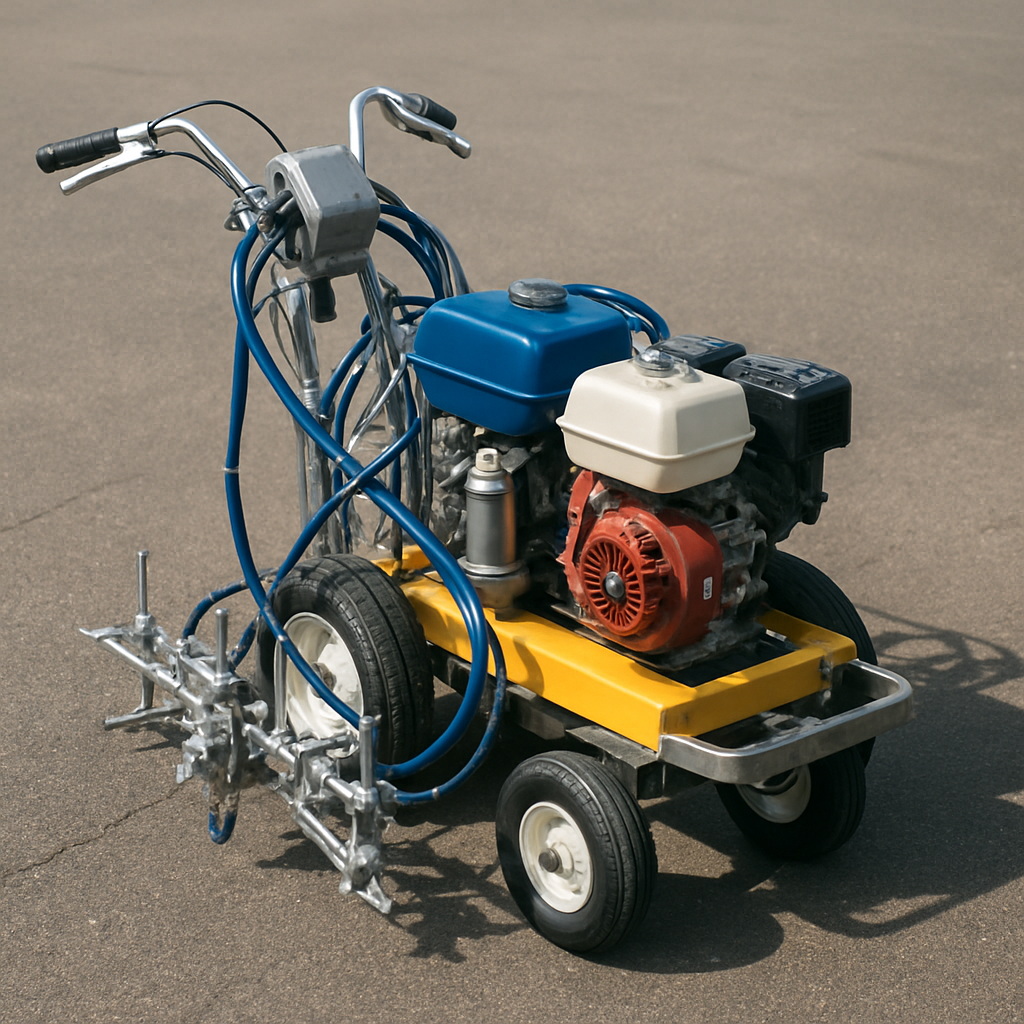 Professional asphalt striping equipment