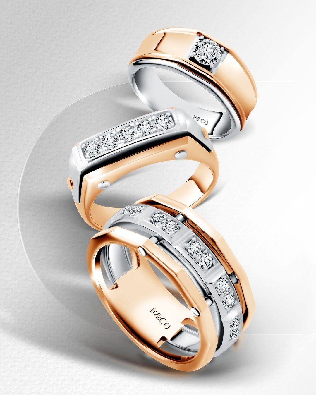 Frank & co. Men’s Jewellery Collection, Two Tone Men’s Rings