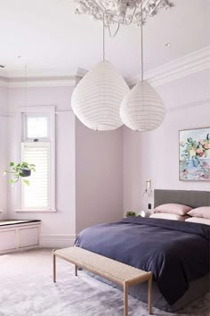 Soft Mauve and Light Lavender for Bedroom Walls