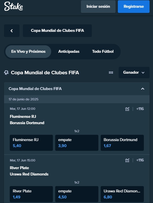Stake Mundial de clubes FIFA 2025