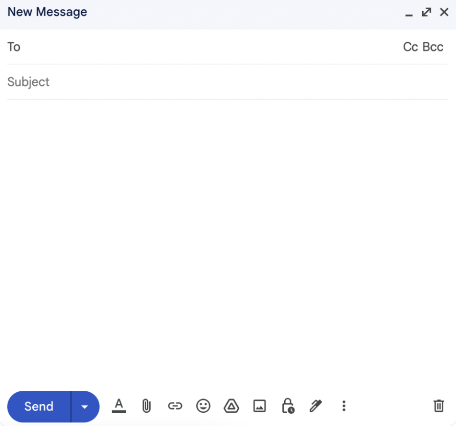 Compose a new email in Gmail
