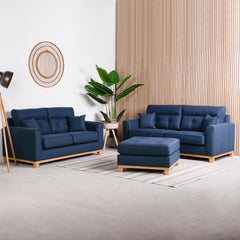 Blue 3 seater corner sofa