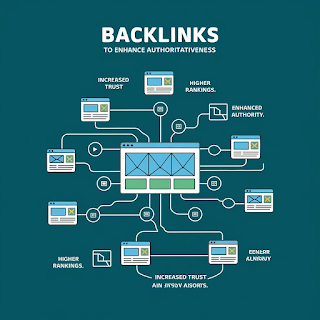 Central computer screen labeled 'Backlinks'.