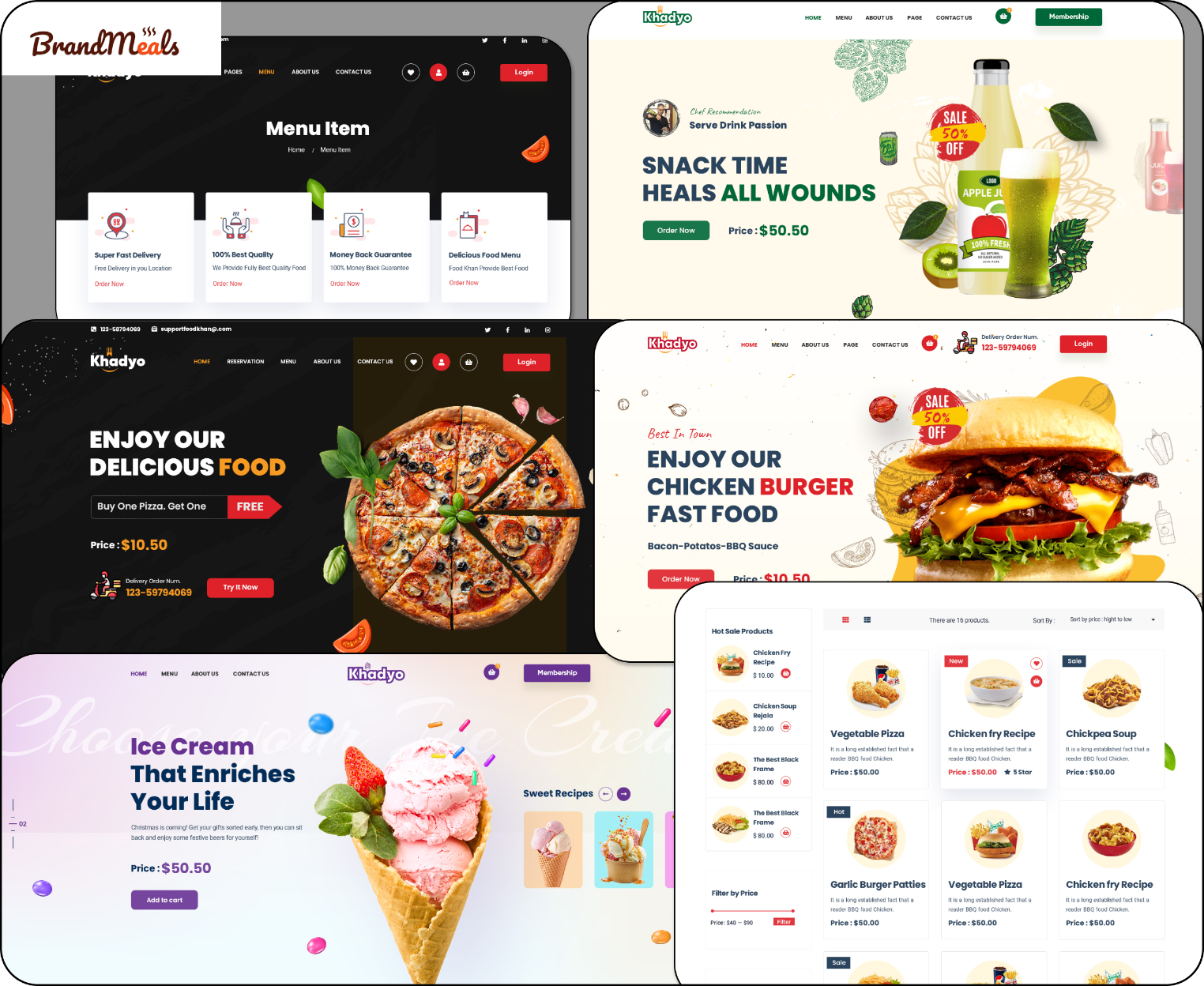 restaurant websites designs