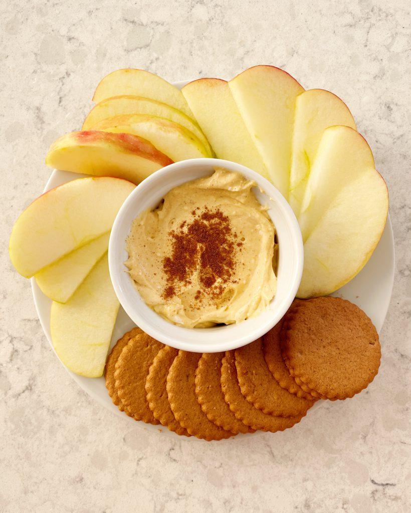 Pumpkin Dip with Apple