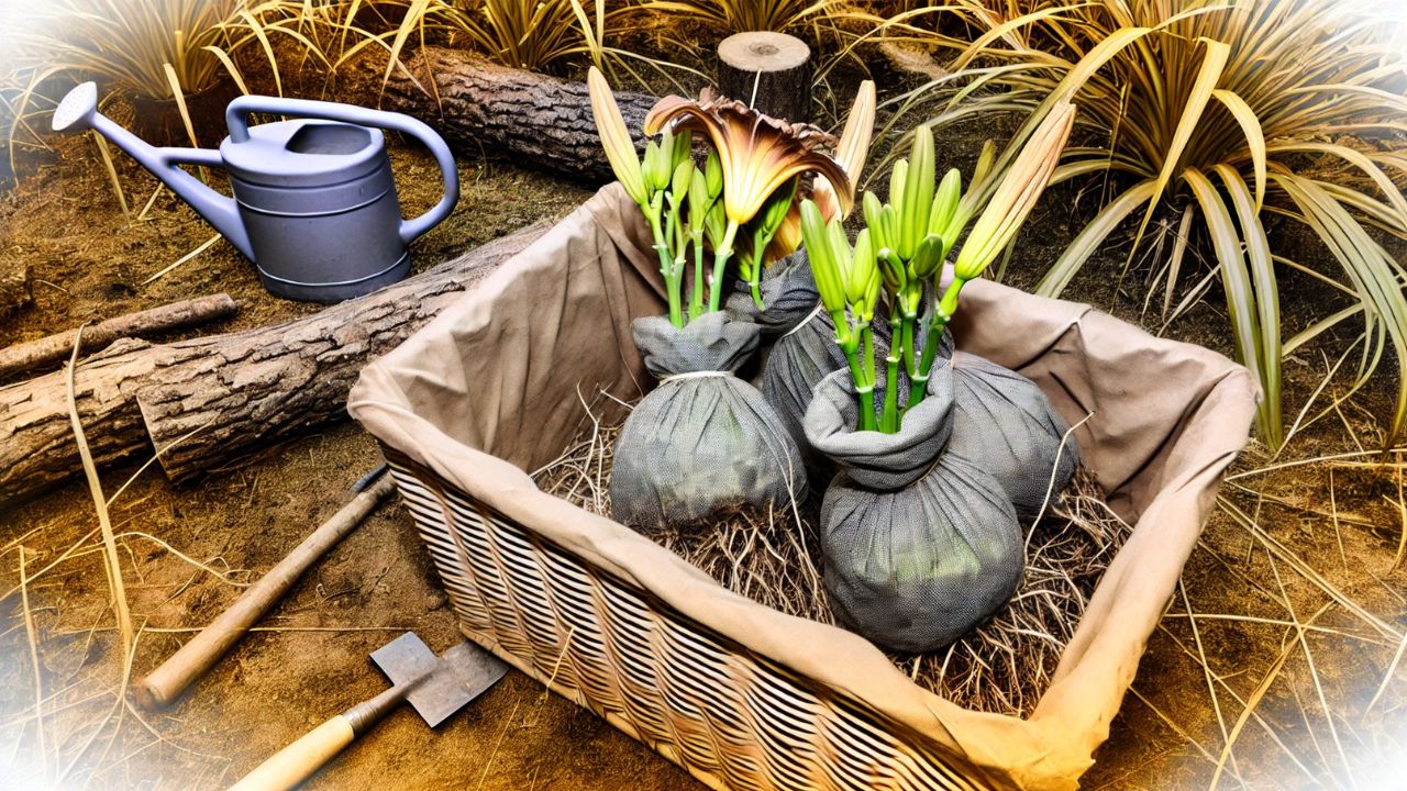 daylily broke transport en in bag