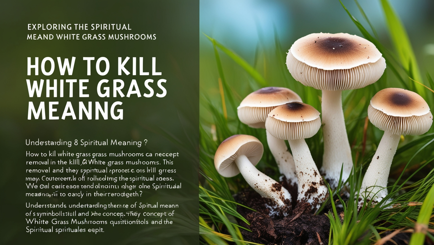 How to Kill White Grass Mushrooms