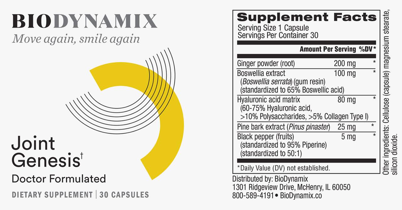 Joint Genesis Supplement Facts