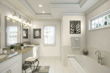 top paint color ideas for your bathroom remodel sherwin williams pure white walls with bath tub custom built michigan