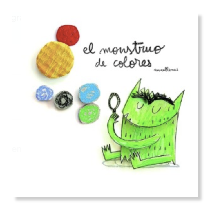 A green monster with a magnifying glass and buttons

Description automatically generated