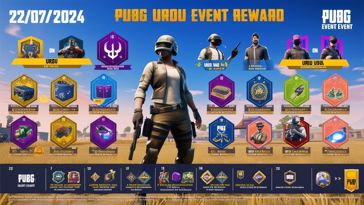 22/07/2024 PUBG Urdu Event Reward