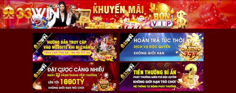 Điều kiện nhận các khoản khuyến mãi do 33Win cung cấp