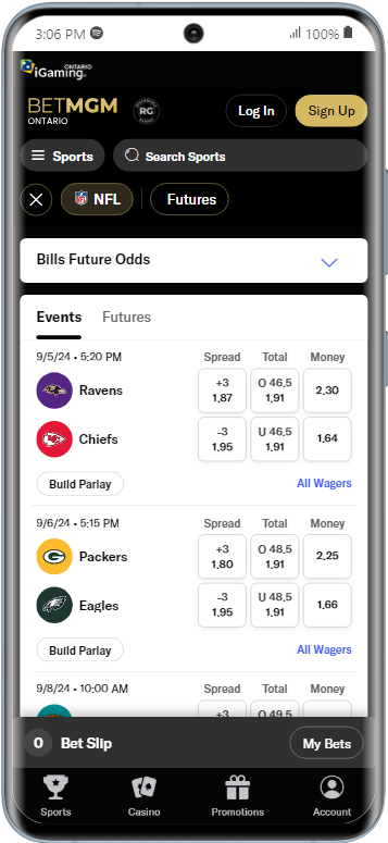 Mobile Betting BetMGM