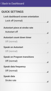 quick settings menu