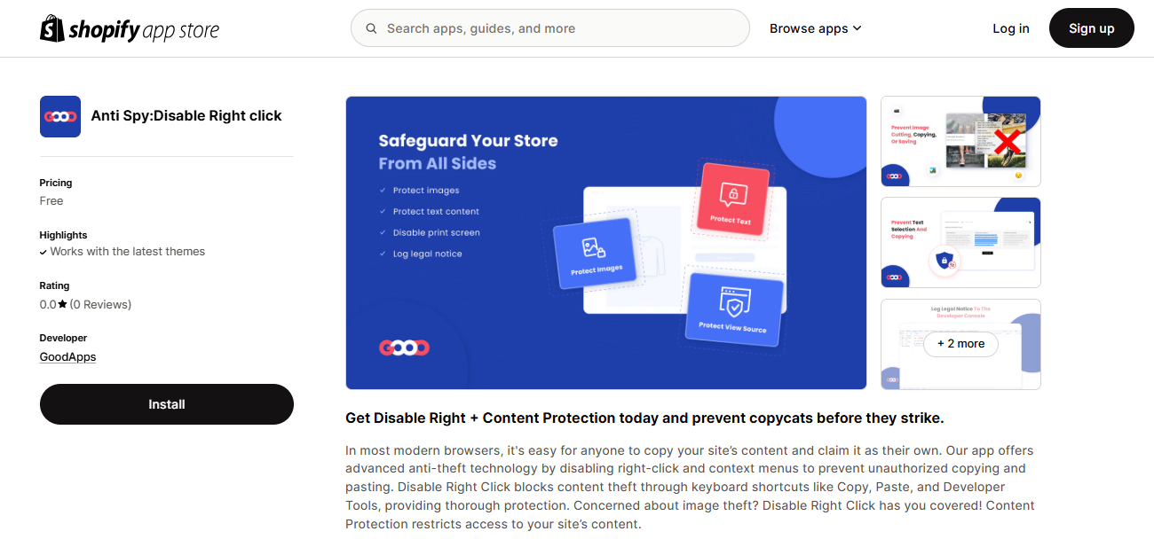 Shopify content protector apps