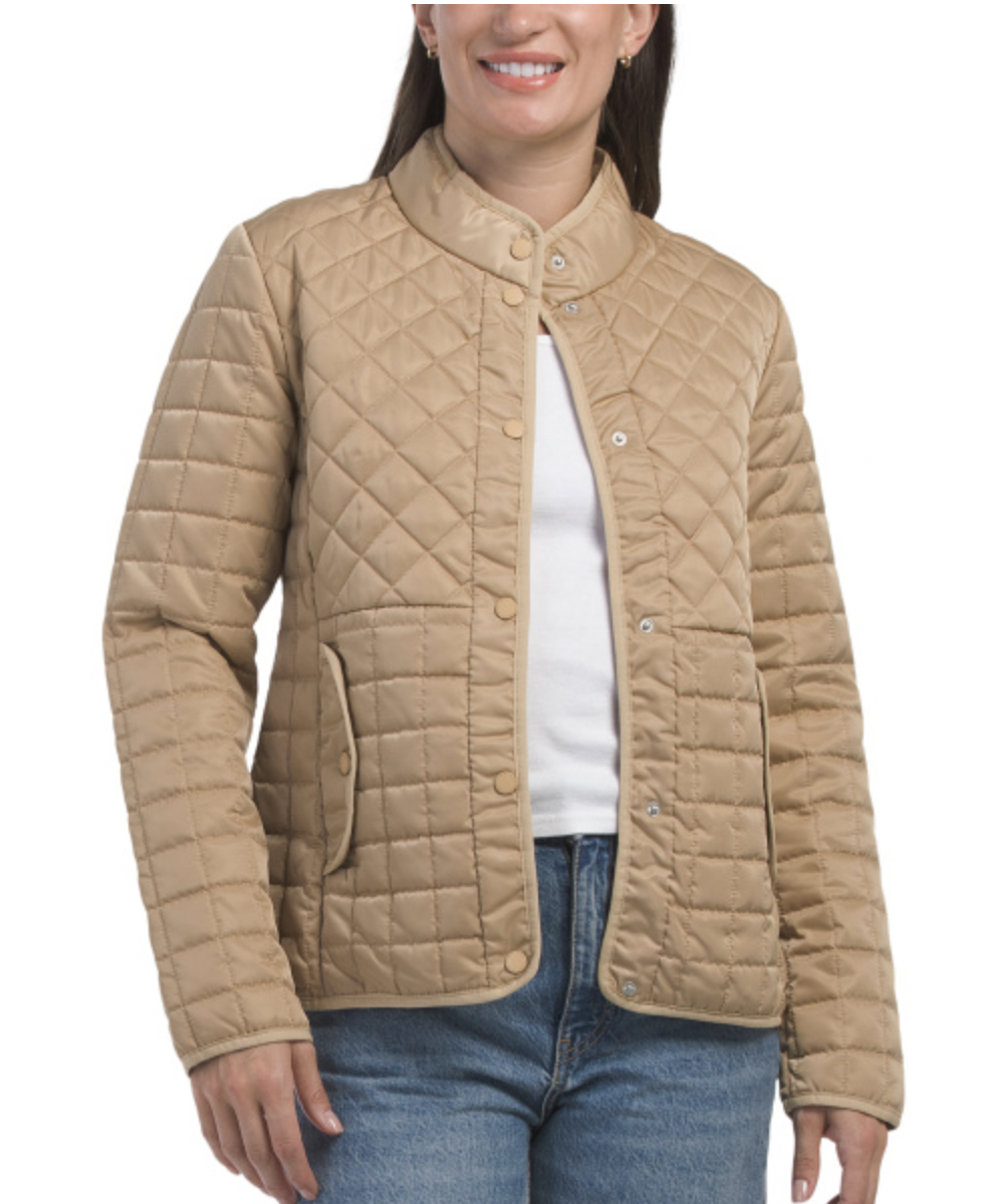 REBECCA MINKOFF Fitted Quilted Jacket With Snaps at TJ Maxx