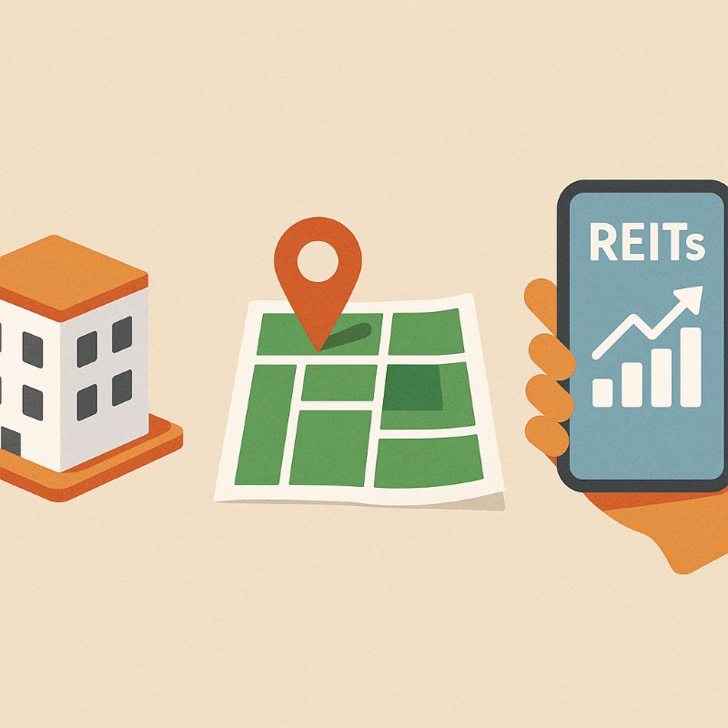 Mô hình căn hộ, bản đồ đất nền và điện thoại đầu tư REITs
