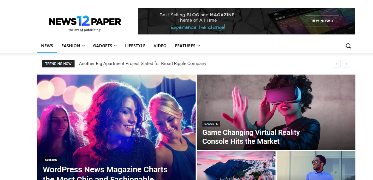 Newspaper news blog template