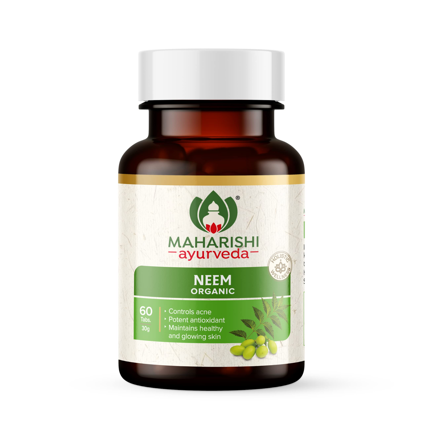 Buy Ayurvedic Neem Tablets for Immunity and Skin Health - Image of Maharishi Neem Tablets- For detoxification and skin health