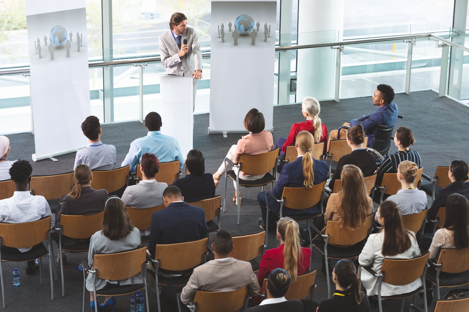 conference discussing The Role of Branding in Long-Term Expo Success
