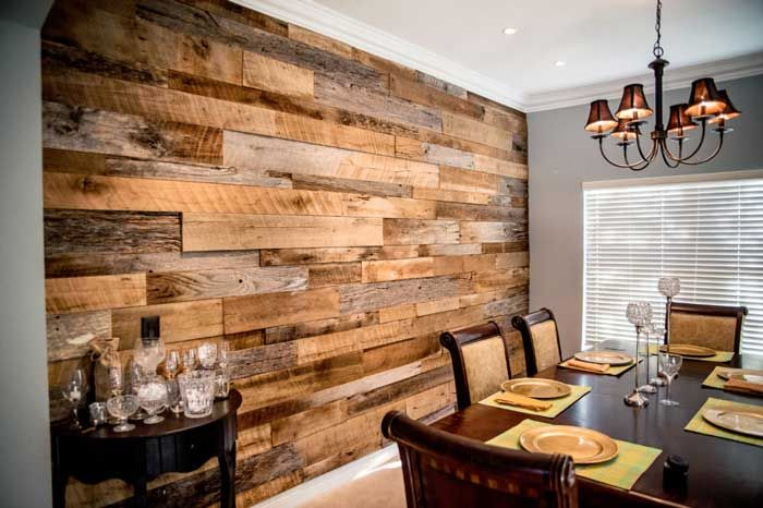 wood accent wall