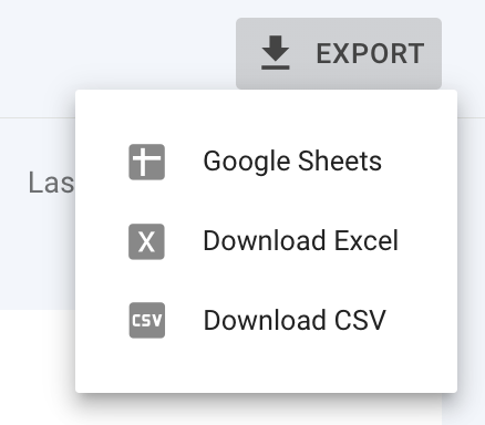 Export data to your desired format