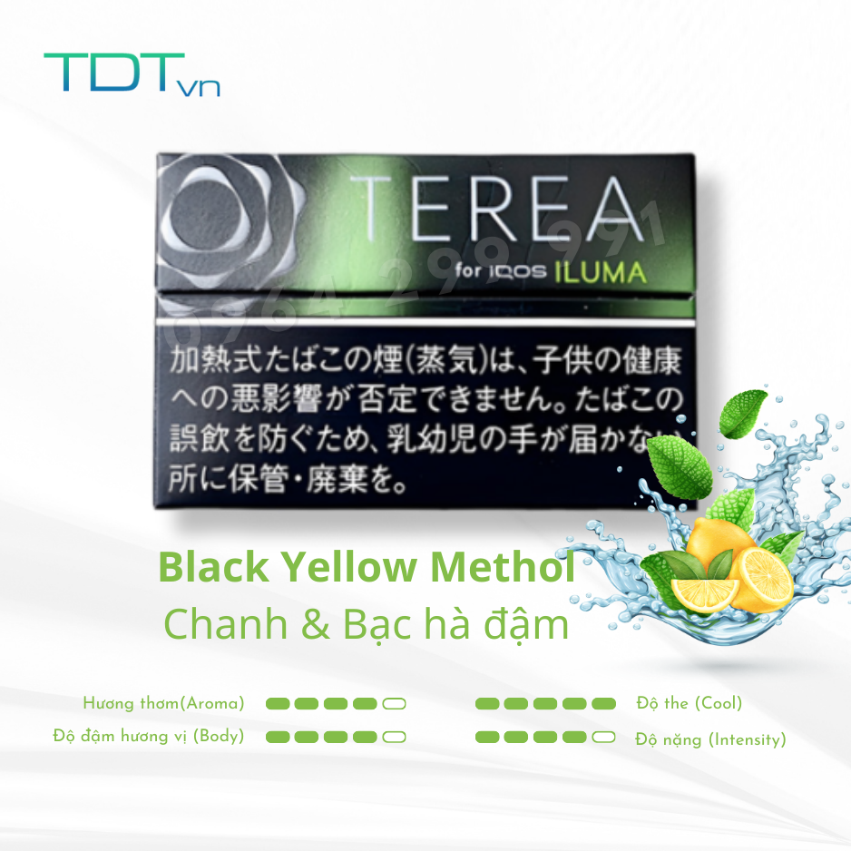 Khám phá hương vị tươi mát của Terea Black Yellow Menthol Nhật