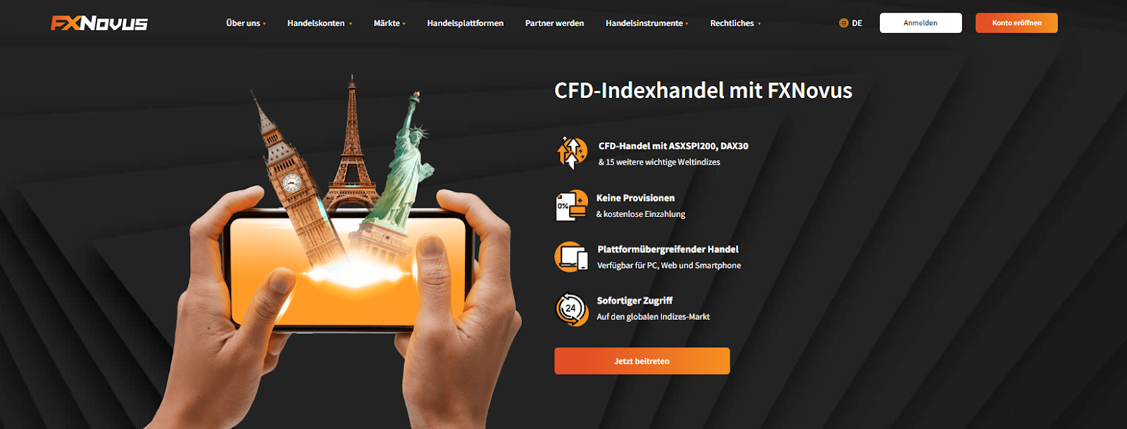 Indizes bei FXNovus handeln