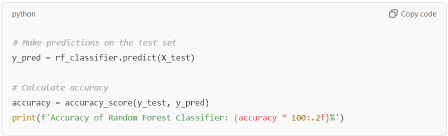 Evaluating model accuracy.