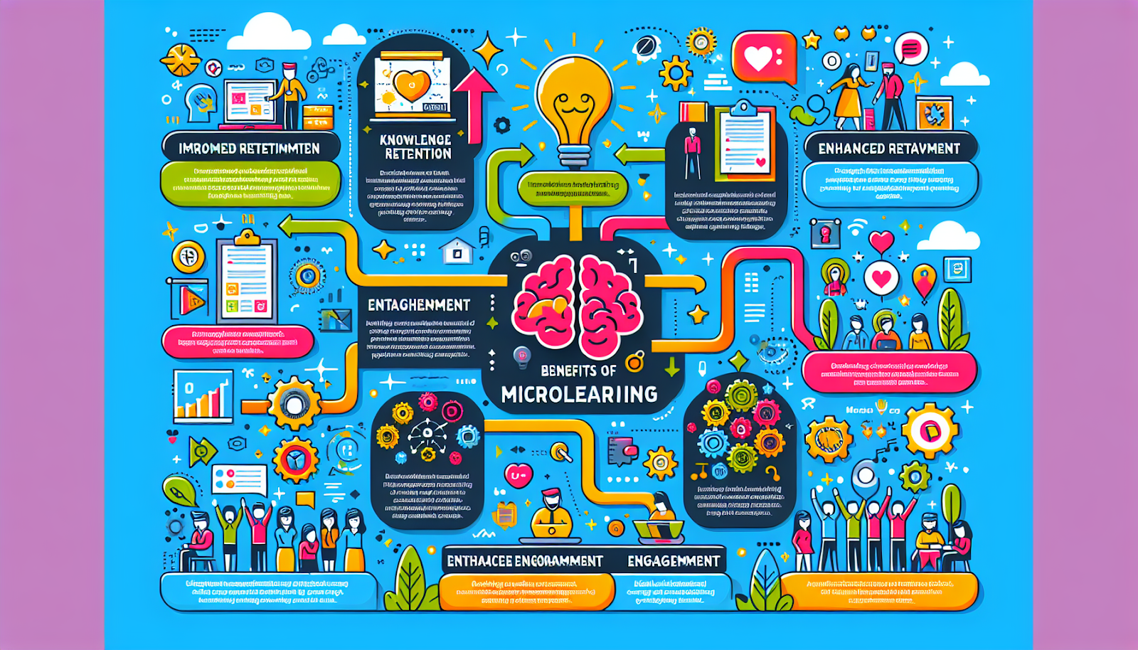 An infographic summarizing the benefits of microlearning.