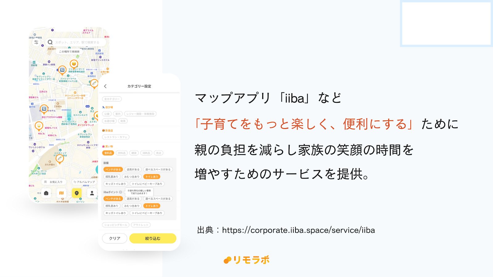 マップアプリ「iiba」の説明