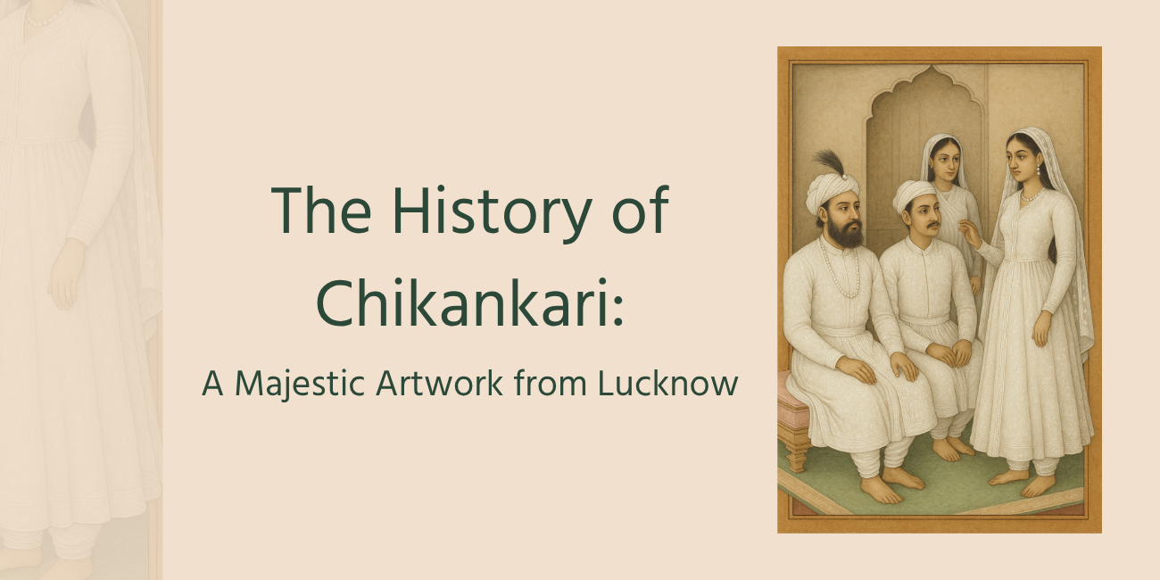 An image showing the Mughals wearing white on white chikankari embroidery fashion