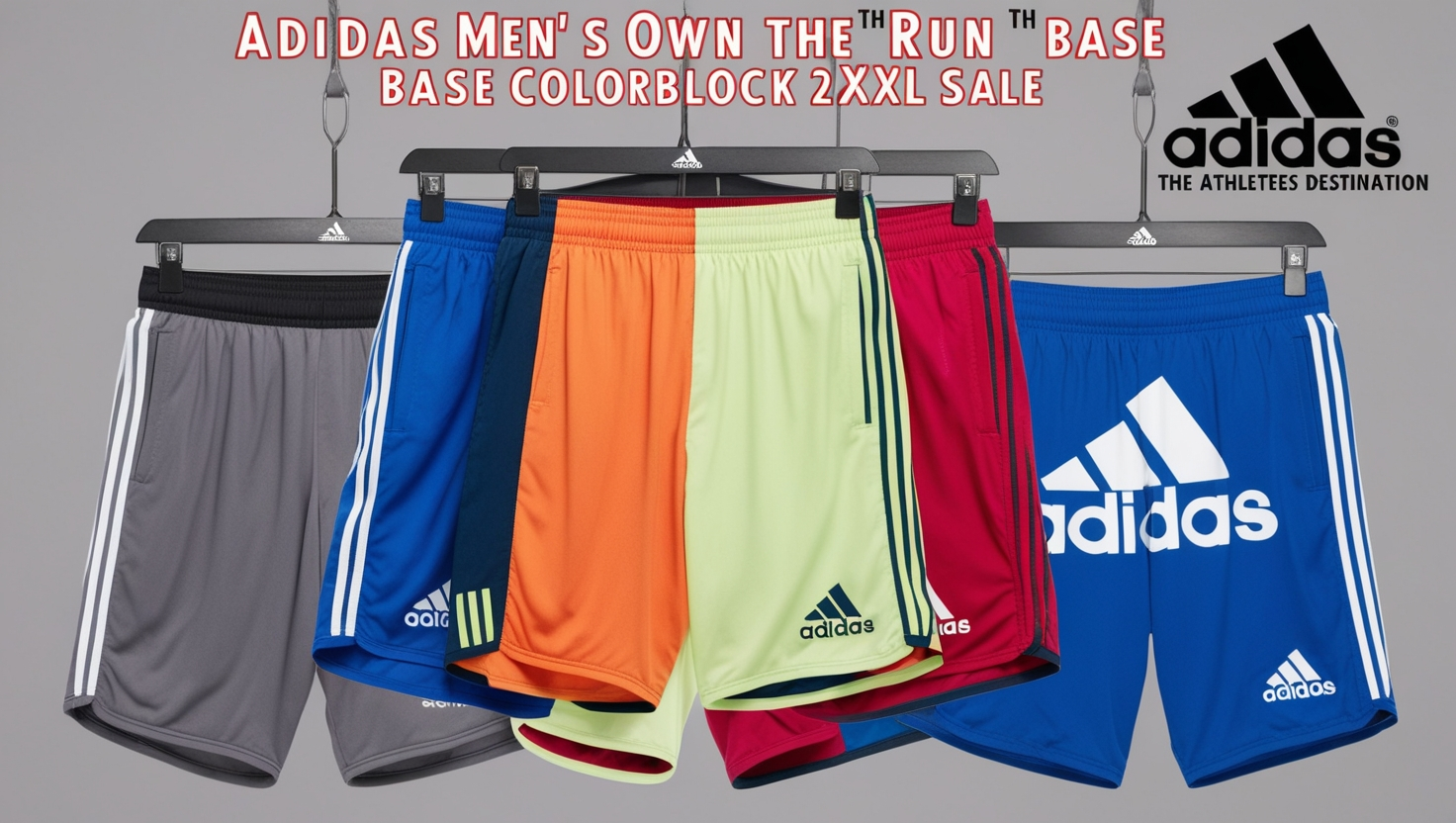 Adidas Men's Own The Run Base Colorblock Short 2XL Sale