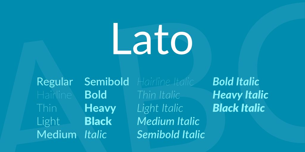 Lato Font Family · 1001 Fonts