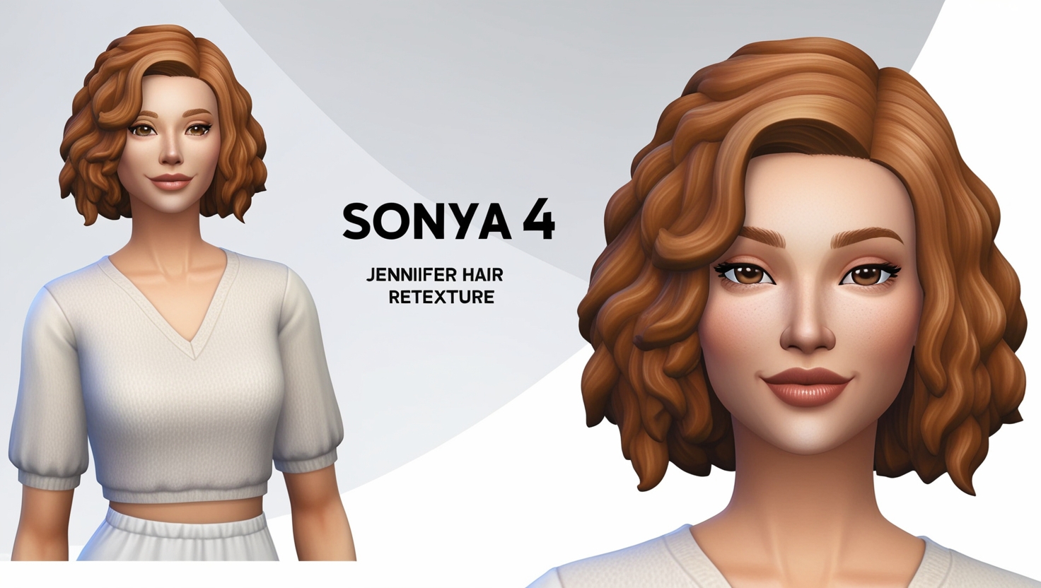 Sims 4 Sonya Sims Jennifer Hair Retexture