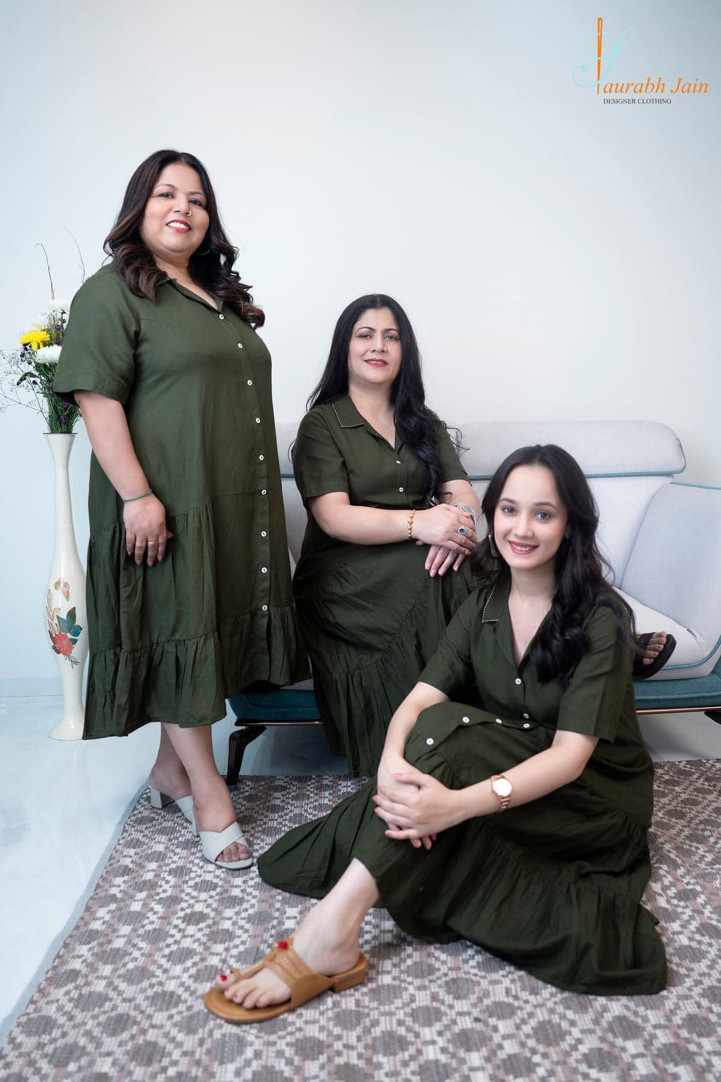 OLIVE DRESS by Saurabh Jain World