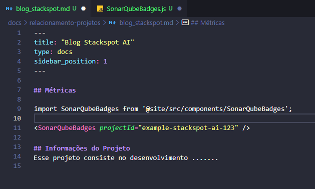 Imagem do artigo Documentação técnica com IA adaptando markdown para usar o componente.