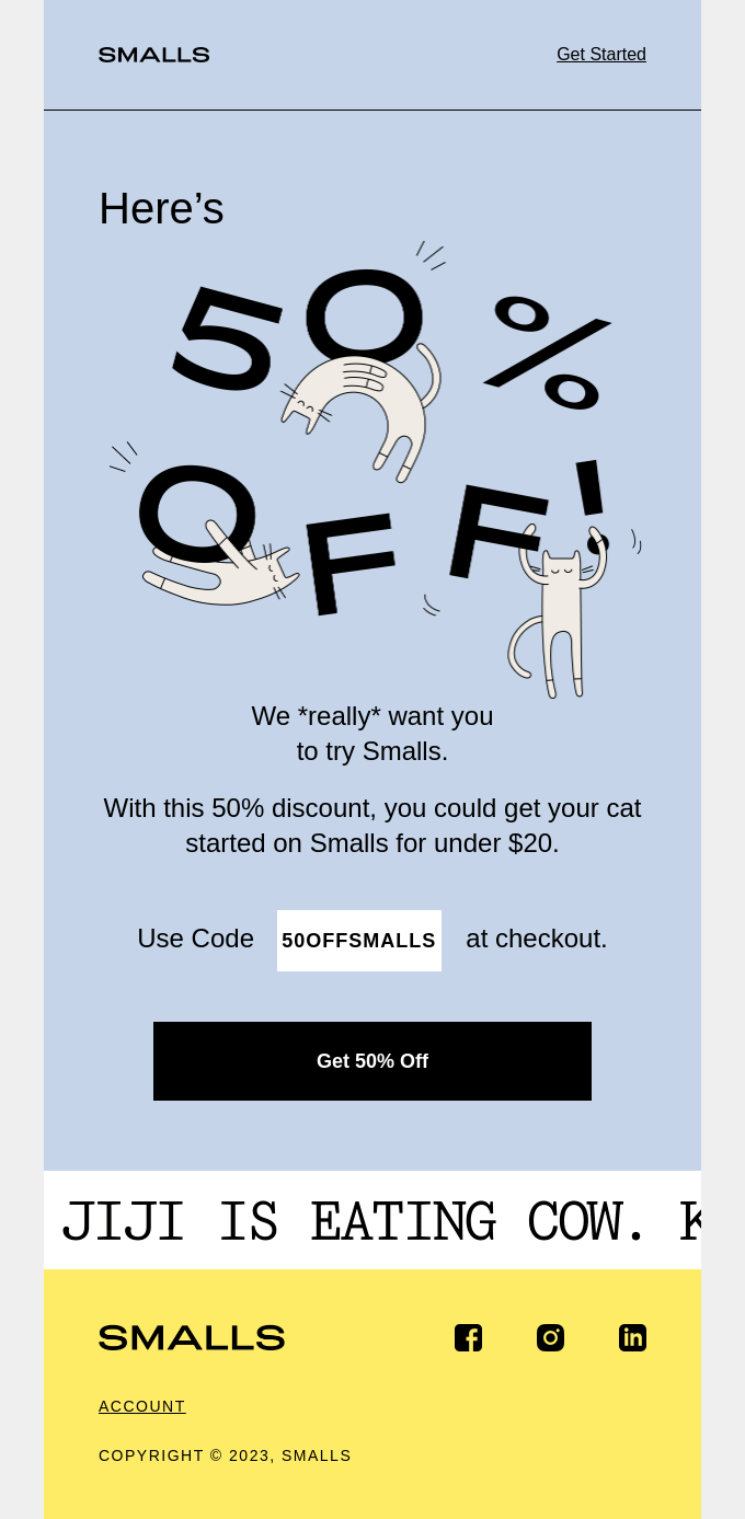 example of a special offer email