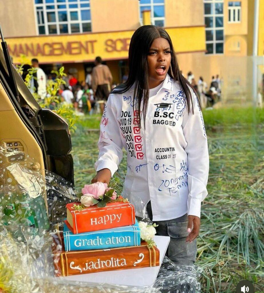 Jarvis' signout photo from Ambrose Alli university