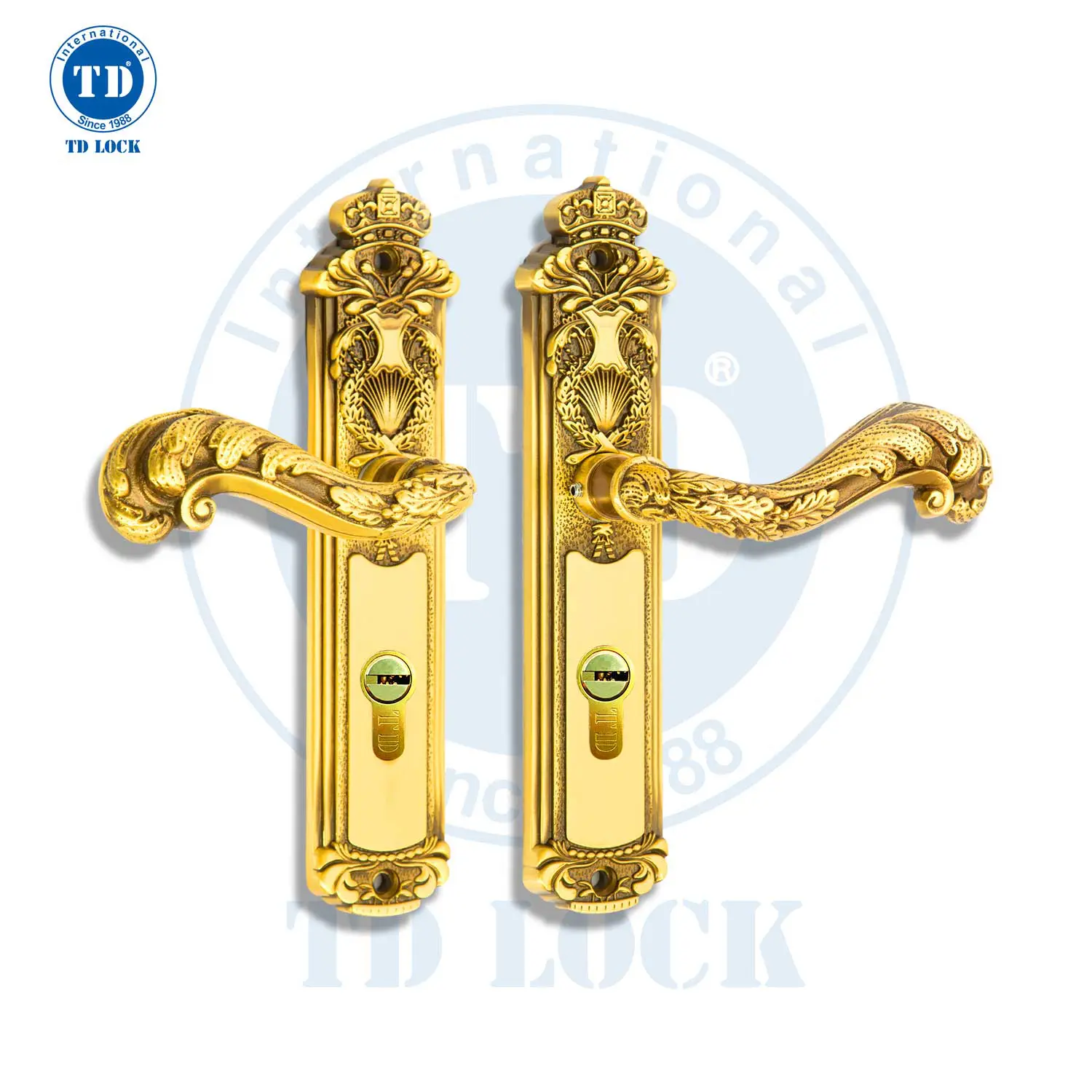 Khóa tay gạt cửa gỗ King Crown - BDH-179266-2