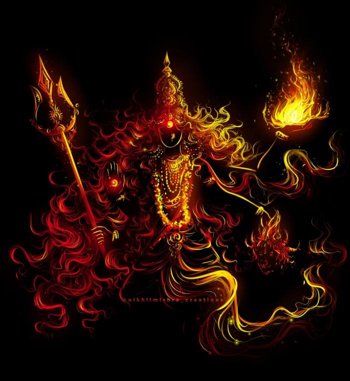 Nikhil Mishra - Maa Durga digital art