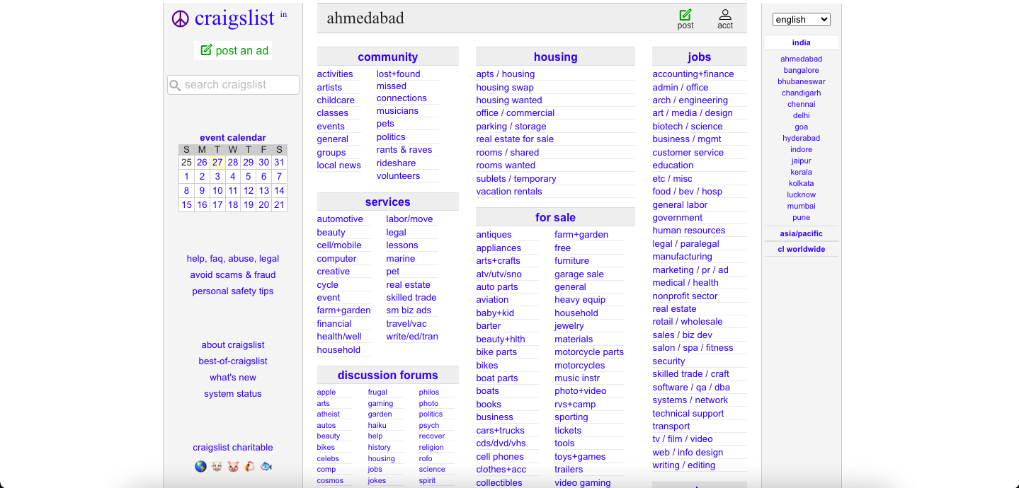 Craigslist has accessibility issues