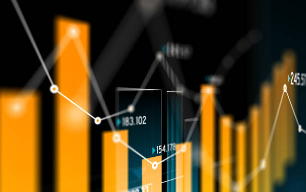 Financial and Technical Data Analysis Graph Showing Search Findings Financial data analysis graph showing search findings. Selective focus. Horizontal composition with copy space. stock chart stock pictures, royalty-free photos & images