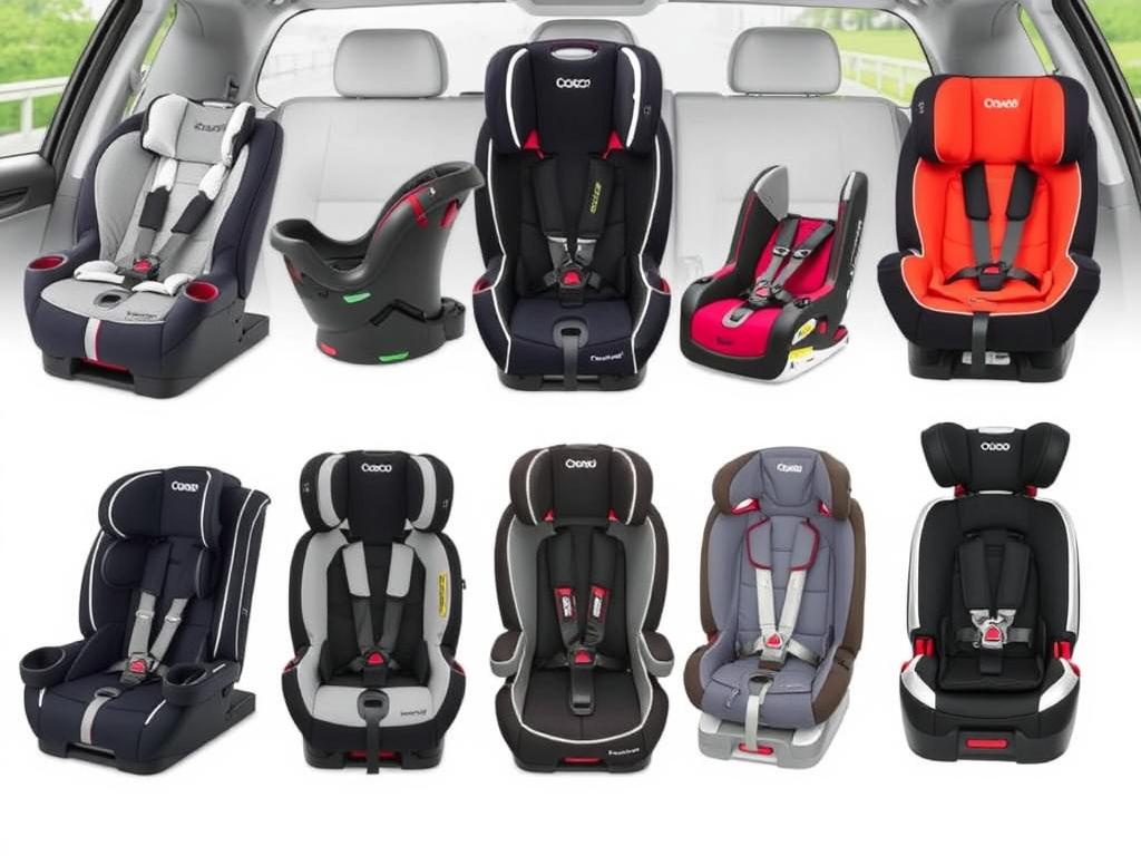 Collection of travel-friendly car seats recommended for airplane use