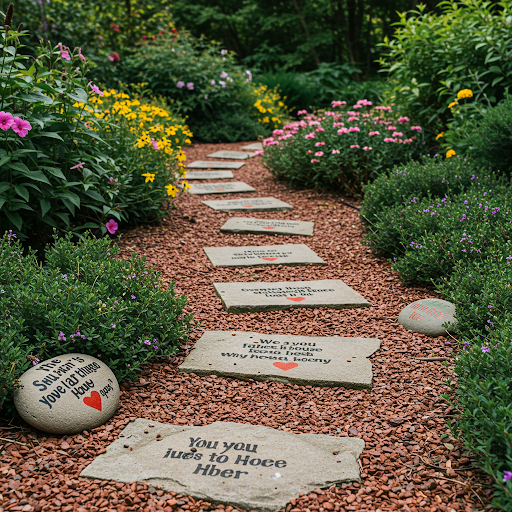 Create a "Reasons I Love You" Garden Stone Path