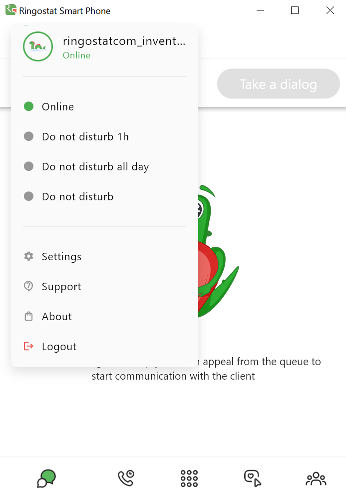 Ringostat Smart Phone, accessibility settings