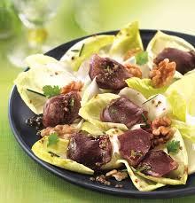 A plate of salad with meat and nuts

Description automatically generated