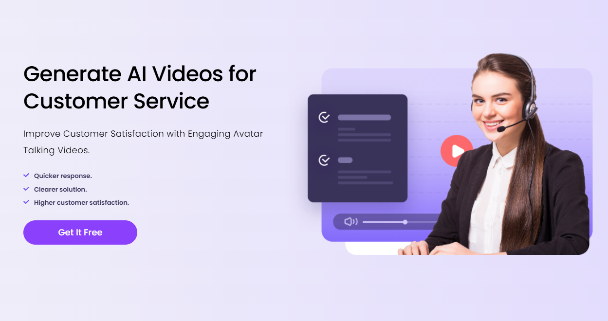 Create Customer Service AI Video - Improve Customer Satisfaction with Free AI Videos