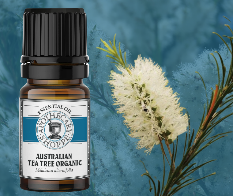 A bottle of Australian Tea Tree Essential Oil